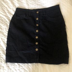 Black button up mini skirt JonesNY